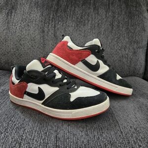 Nike SB Alleyoop Skate Shoes Red White Black Kids